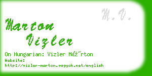 marton vizler business card